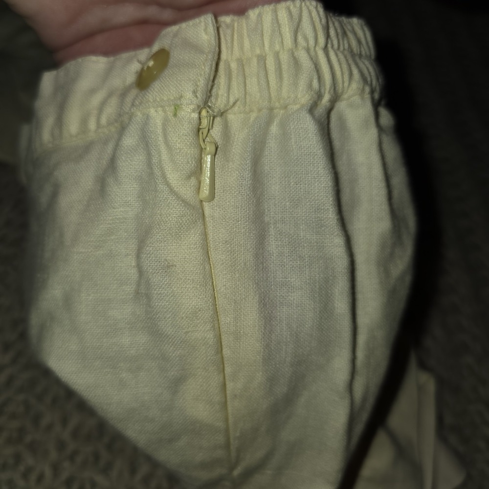 The Children's Place Vintage Yellow Linen Embroidered Pc Outfit Size 12 Months - Picture 5 of 13